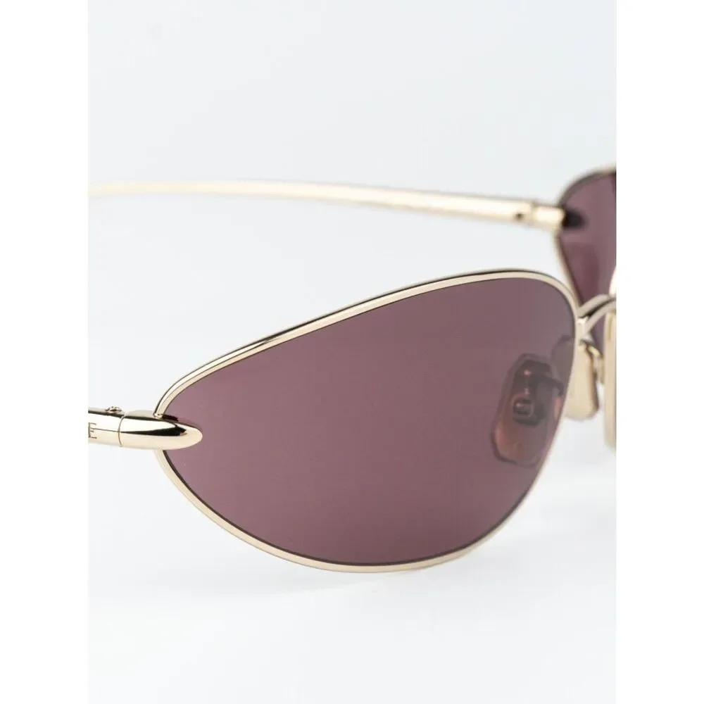 Loewe Men Sunglasses Gold Purple Wraparound LW40164U 32U NEW AUTHENTIC